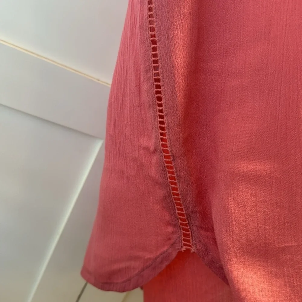 Caslon Oversized Rayon Blouse Blush Size large NWT - Picture 7 of 10